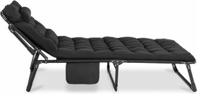 Kerti napozóágy fekete színben – SATURN