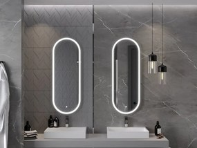 Mexen Bono megvilágított fürdőszobai tükör 45 x 120 cm, LED 6000K, páramentesítő - 9816-045-120-611-00