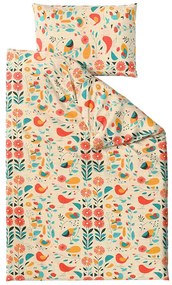 Krep ágynemű RETRO BIRD színes Ágyneműhuzat mérete: 70 x 90 cm | 140 x 200 cm