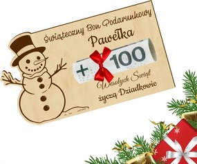 Karácsonyi ajándékutalvány pénzkártya Ajándék Karácsonyi utalvány Minták