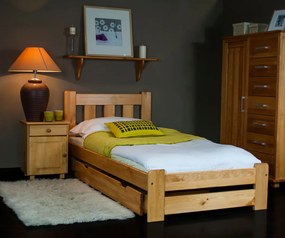 AMI nábytek Fenyőfa ágy Mila 90x200 cm, éger színben