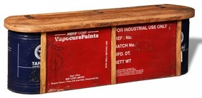 Antikolt hatású tömör fa tárolórekeszes pad