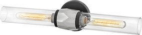Hinkley lighting klasszikus fali lámpa ellison fekete nikkel átlátszó elshk-ellison2-bk-bn IP44