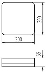 Kanlux 37295- LED Ipari mennyezeti világítás IPER LED/19W/230V IK10 IP65 szögletes fehér
