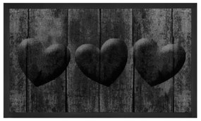 Hearts szürke lábtörlő, 45 x 75 cm - Hanse Home