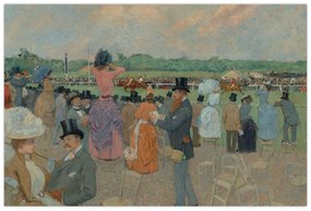 Kép - Jean-Louis Forain, The Races at Longchamp, reprodukciók (90x60 cm)