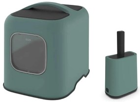 Zöld macskatoalett és lapát szett Biala – Rotho