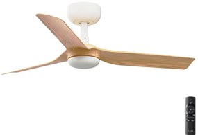 FARO Barcelona FARO 33821-Mennyezeti ventilátor MINI PUNT S barna/fehér átm. 90 cm + távirányítás 33821