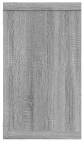 2 db szürke sonoma színű szerelt fa fali kockapolc 80x15x26,5cm