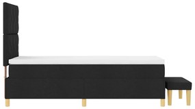 Box Ágytakaró Matraccal és Pad Fekete 100x200 cm Szövet