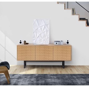 Camden Herringbone komód tölgy dekorral, 175 x 75 cm - Woodman