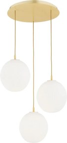 ARGON 6306 PALOMA Glamour Függesztett Lámpa Opál Szőnyeg, Csiszolt Sárgaréz E27 IP20