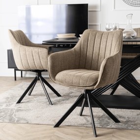 Krzesło Obrotowe MUMBAI Beżowe