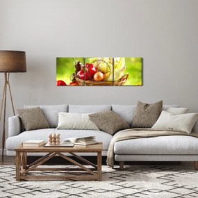 Kép - Zöldségek (órával) (90x30 cm)