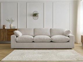 Bézs kordbársony kanapé 250 cm Belair – Bobochic Paris