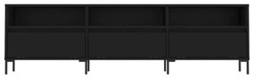 fekete szerelt fa TV-szekrény 150 x 30 x 44,5 cm