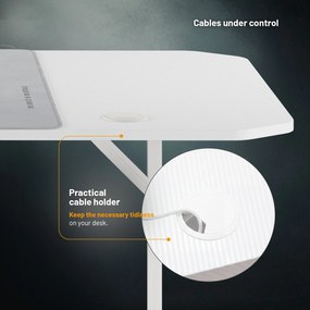 X-Mate fehér irodai és gamer íróasztal, 160x75x75 cm, Doablo Chairs