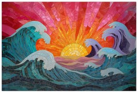Kép - Hullámmozaik (90x60 cm)