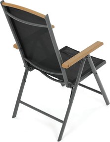 Kerti szék, alumínium, hálós kivitel, szürke, AZC-W1408 GREY