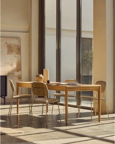 Bővíthető étkezőasztal hosszabbító asztallappal tölgyfa dekorral 90x200 cm Lenon – Kave Home