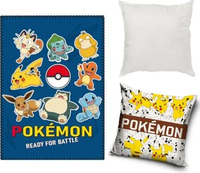 Pokémon Ready PikaPal polár takaró, párnahuzat és párna szett 3 db-os