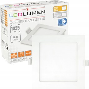 Mennyezeti lámpa plafon Led panel 16W=90W 1335lm slim lámpatest 30mm IP44 3000K