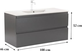 Vario Forte 100 alsó szekrény mosdóval