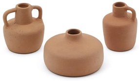 Narancssárga terrakotta váza készlet 3 db-os (magasság 6 cm) Sofra – Kave Home