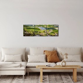 Kép - Kilátás a Rila hegyre (órával) (90x30 cm)