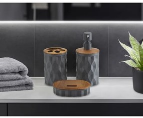 Fürdőszobai készlet REINA 5 db antracit/barna