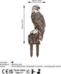 Spy fém kerti dísztárgy, 40×36 cm – TR565TNL1418