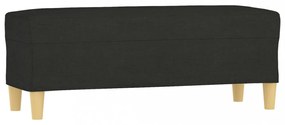 fekete szövet pad 100 x 35 x 41 cm