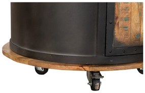 Fekete fém bortartó szekrény, palackok száma 9, 60x115 cm Luni – Interia Home &amp; Living