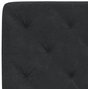 fekete bársony fejtámla párna 80 cm