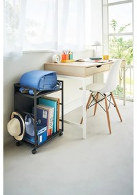 Fekete fém gurulós polcos állvány 42x60 cm Tower – YAMAZAKI