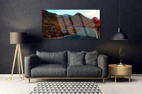 Üvegkép falra Desert Mountain Road 125x50 cm
