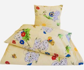 Gyermek pamut lepedők Dalmatian TiaHome - 1x Párna 90x70cm, 1x Paplan 140x200cm