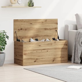 Tároló Doboza Fedéllel Kézműves Tölgy 100x42x46 cm Mérnöki Fa