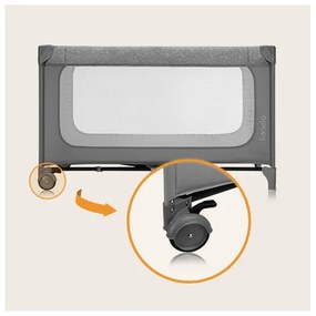 Lionelo - JASMIN EASY FOLD utazóágy Grey Stone