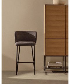 Sötétszürke bárszék (ülésmagasság 65 cm) Ciselia – Kave Home