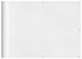 fehér 100% oxford poliészter erkélyparaván 75 x 1000 cm