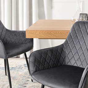 Elegáns Szürke Bársony Étkezőszék BRESSO