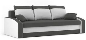 HEWLET modell 2 Nagy méretű kinyitható kanapé Szürke / fehér