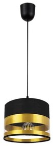 Csillár zsinóron MILO 1xE27/60W/230V arany/fekete