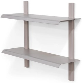 Szürkésbézs többszintes fém fali polc 60 cm Hola – Spinder Design