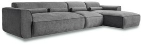 Szürke sarokkanapé (jobb oldali) Flex Felix – Miuform