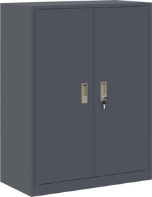 vidaXL Tárolószekrény Antracit 80 x 40 x 105 cm Acél