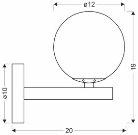 Fali lámpa KAMA 1xG9/28W/230V fekete/füstös fekete