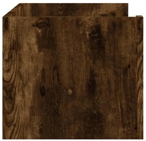 füstölt tölgy színű szerelt fa fali polc 100 x 35 x 30,5 cm