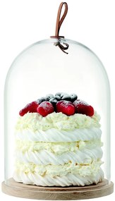 LSA International LSA Ivalo üvegkupola fa deszkával, 20 cm átmérőjű, kézzel készített